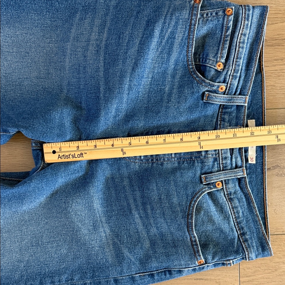Levi's Women's Wedgie Straight Size 30 X 27 Button Fly Medium Wash Classic - Picture 11 of 14